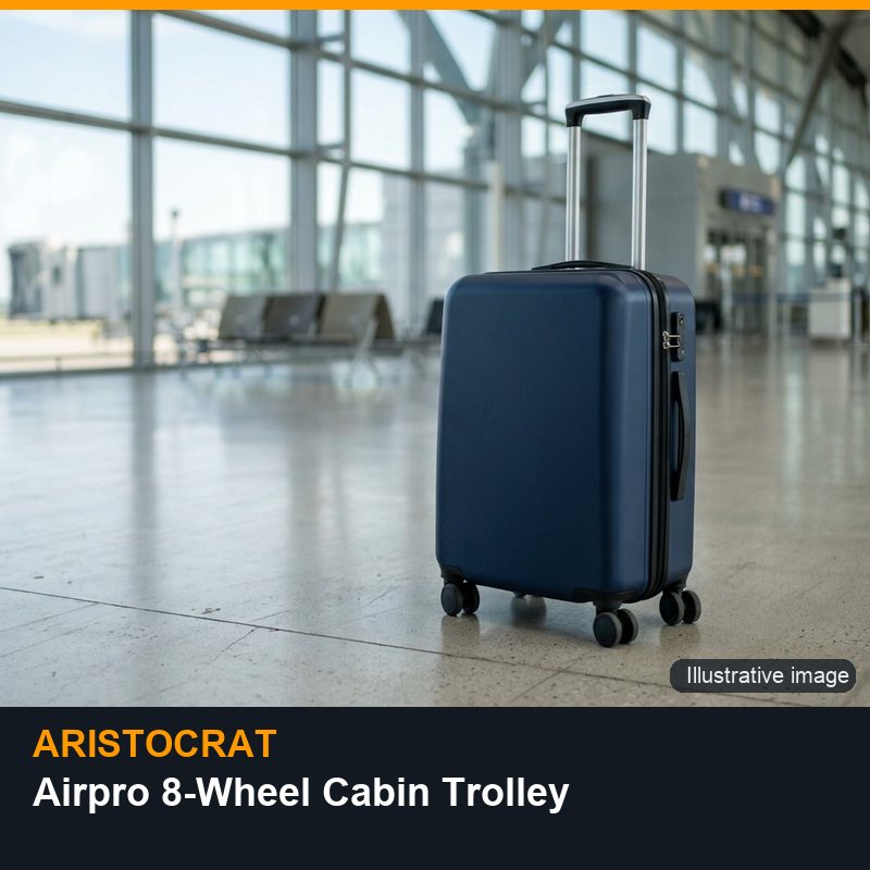 Illustrative image for Aristocrat Airpro 8-Wheel Cabin Trolley