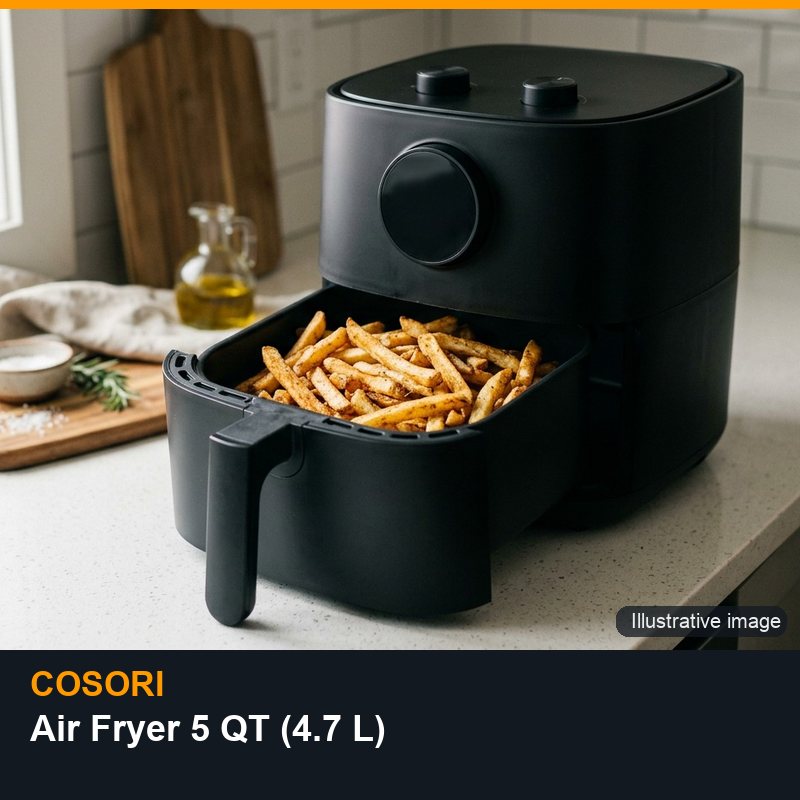 Illustrative image for COSORI Air Fryer 5 QT (4.7 L)