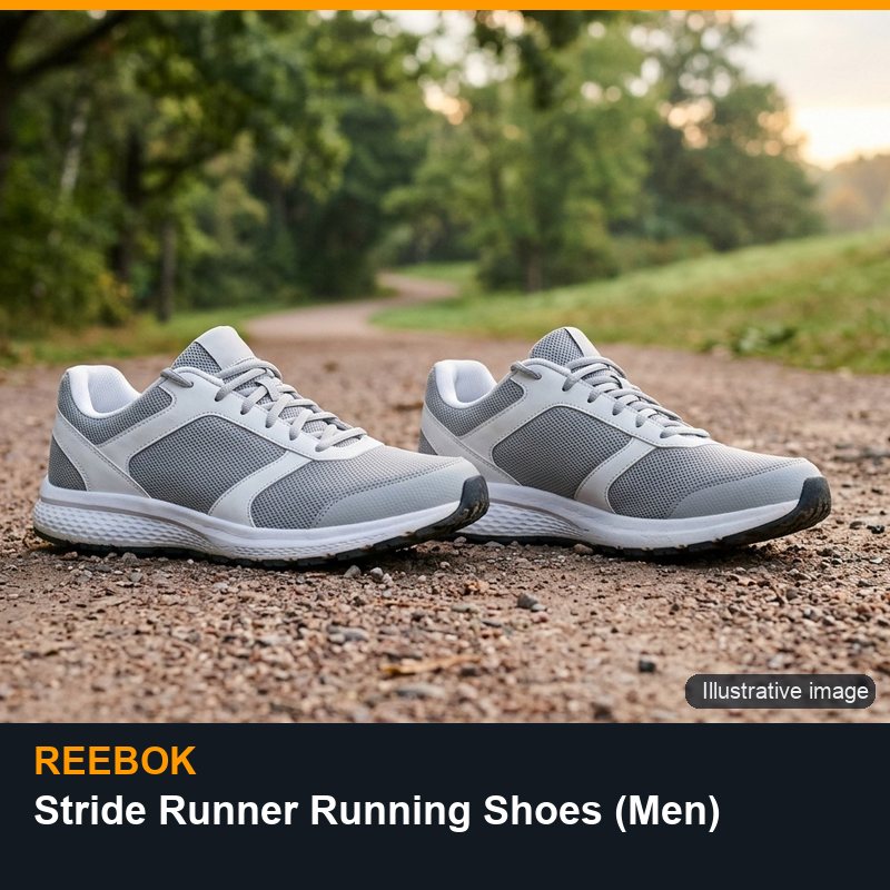 Illustrative image for Reebok Stride Runner Running Shoes (Men)